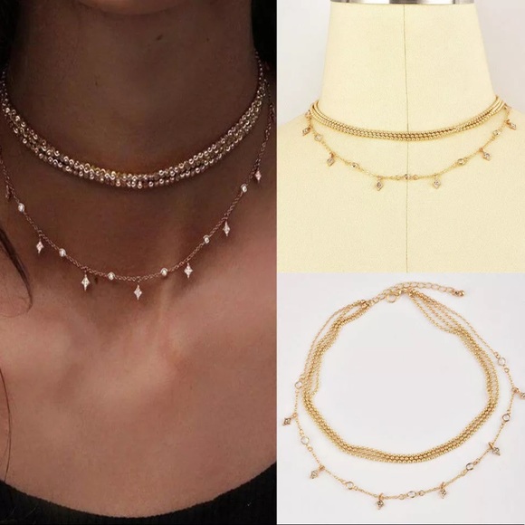 {DEAGEN} dainty gold layered choker necklace - Picture 5 of 7